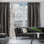 Draperie catifea grafit Adria 140x270 cm