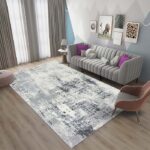 Covor gri model Rose disponibil în 7 dimensiuni