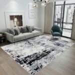 Covor negru model Rose disponibil în 7 dimensiuni