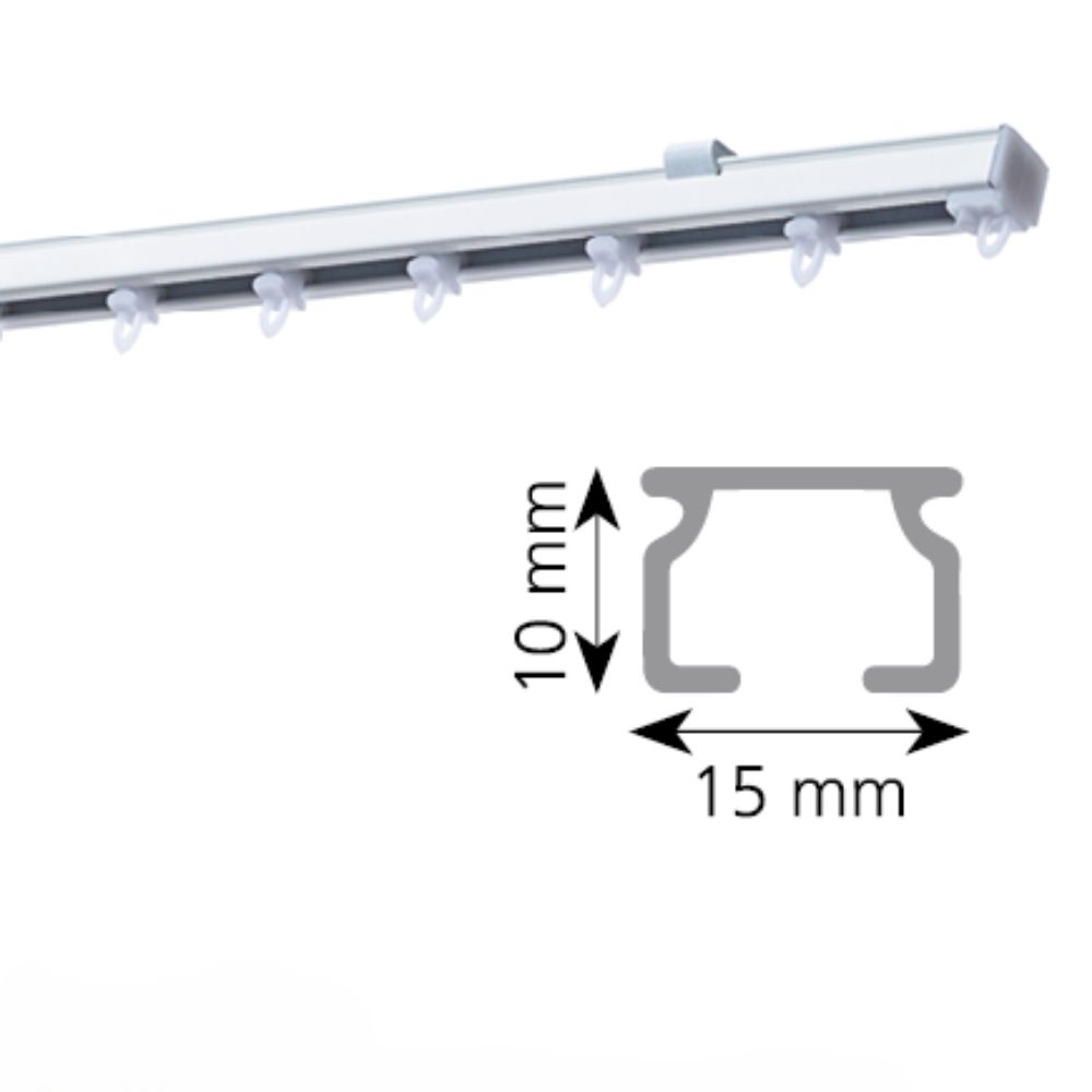 Sina aluminiu 1 canal - montare discretă pentru perdelele tale
