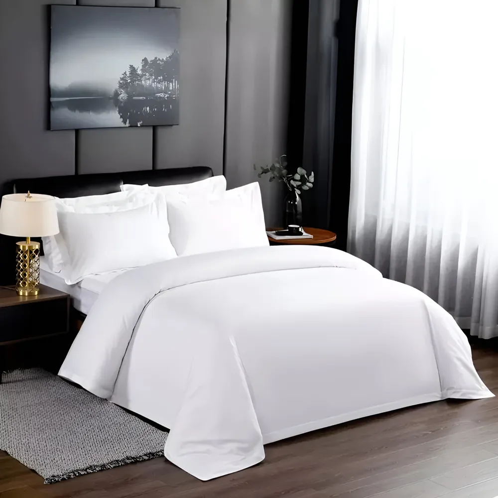 Lenjerie de pat alb percale Opera din bumbac 100%