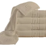 Prosop bumbac cappucino hotel Greek Border 500g/m²