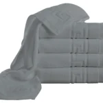 Prosop bumbac gri hotel Greek Border 500g/m²