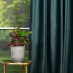 Draperie catifea premium Castellano culoare verde închis