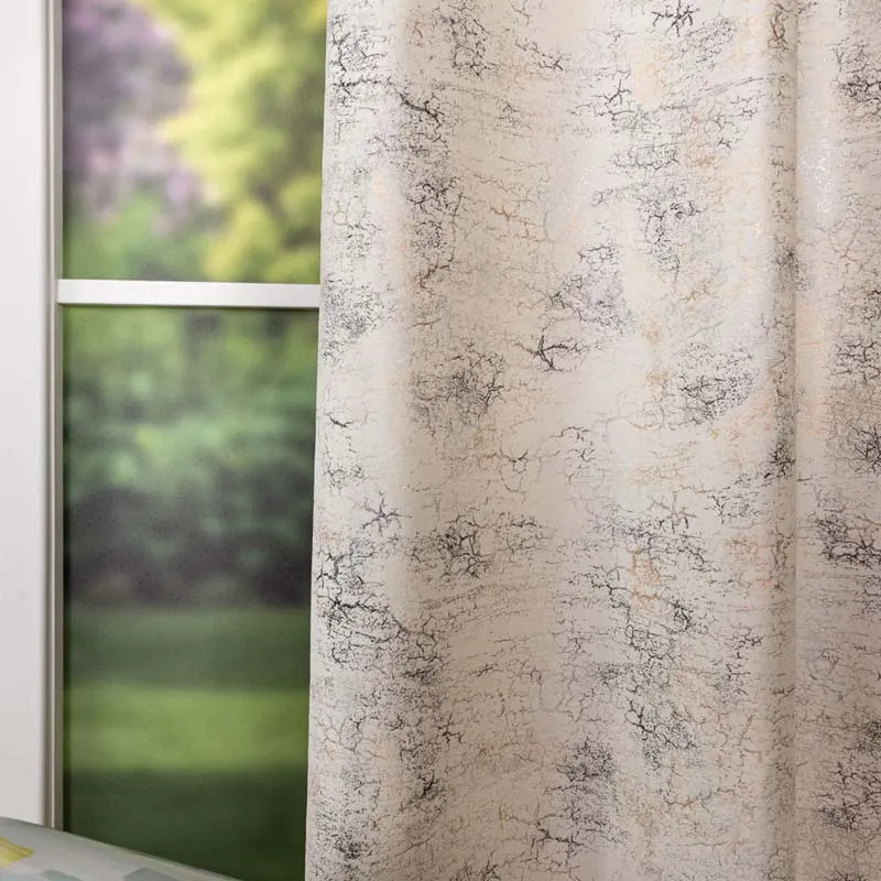 Draperie catifea Dakka culoare bej cu model