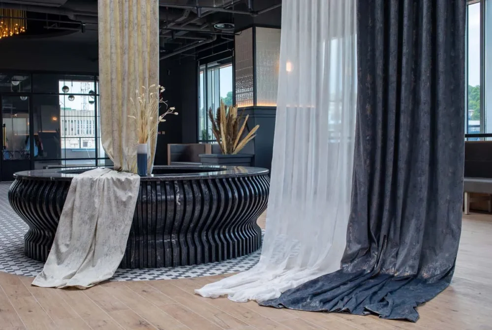Draperie catifea Dakka culoare bej cu model - imagine 7