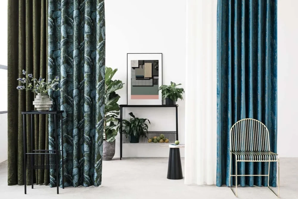 Draperie catifea Lussuria culoare albastră cu model - imagine 7