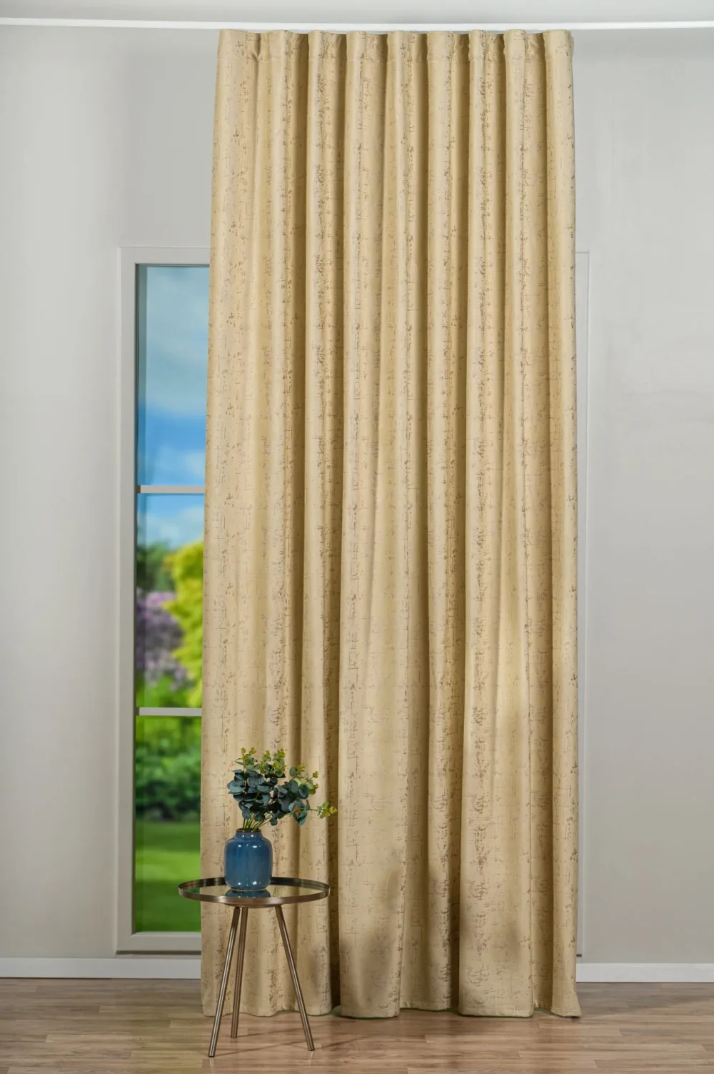 Draperie catifea Scento culoare crem cu model - imagine 6