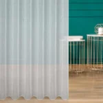 Perdea Celina alb cu argintiu