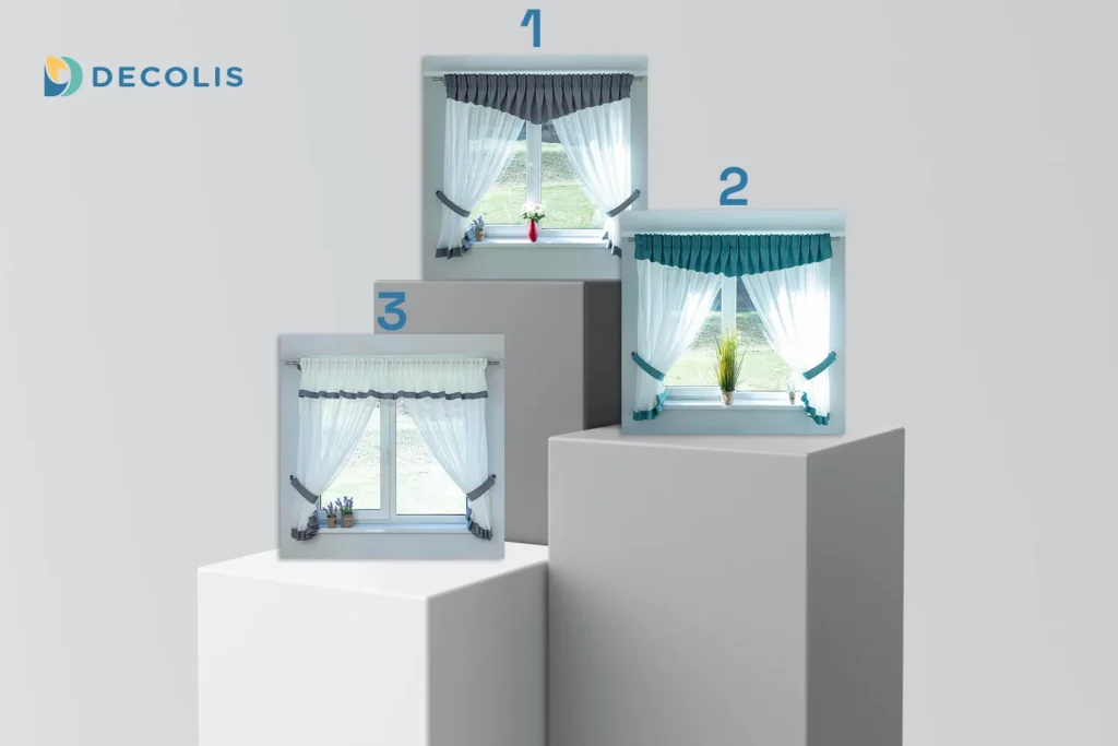 Top 3 vanzari perdele scurte bucatarie pe decolis.ro